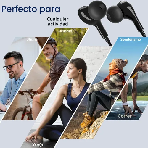Vista 7 de USB C Headphones for Samsung Galaxy S26 S25 S24 Ultra iPhone 17 16 Pro Max Negro