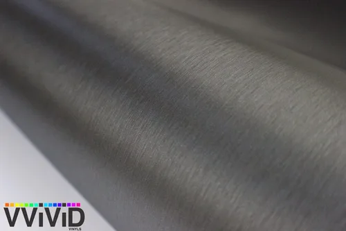 Vista 5 de VViViD® XPO - Rollo de vinilo metálico cepillado gris oscuro para automóvil (1 x 5 pies)