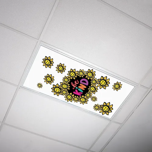 Vista 10 de Cubierta de luz fluorescente para luces de techo, decoración de aula, inserto de película retroiluminada de alta calidad, 2 x 4