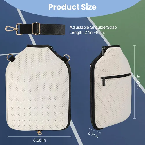 Vista 3 de Pickleball Paddle Bag,Large Pickleball Bag for Men & Women,Waterproof Paddle Bag,Stylish Quilted Pickleball Bag,Fits All Paddles,Ideal Pickleball