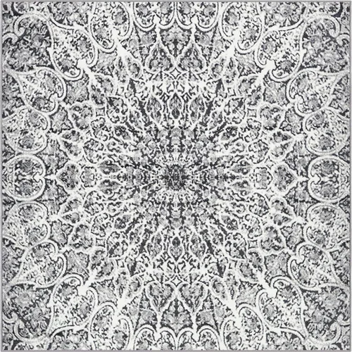 Vista 25 de Sofia, alfombra clásica de diseño abstracto, Polipropileno, Gris oscuro Gris/gris (Dark Gray/Gray)