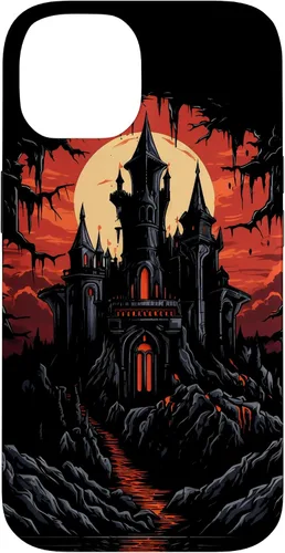 Vista 4 de Carcasa de fantasía oscura para iPhone 16 Castillo gótico Arquitectura Gótica Brujería
