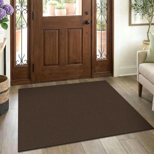 Vista 120 de EARTHALL Alfombra tejida de 2 x 3 pies, lavable para entrada, alfombra trenzada antideslizante, alfombra para puerta interior y exterior, alfombra