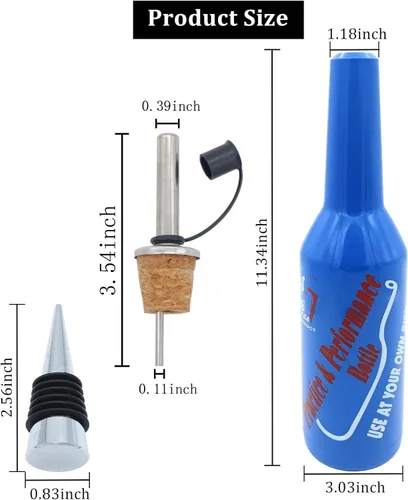 Vista 2 de Juego de 3 botellas de práctica para barman