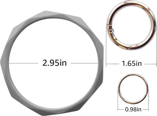 Vista 32 de Llavero pulsera de silicona para mujeres y niñas en forma de diamante