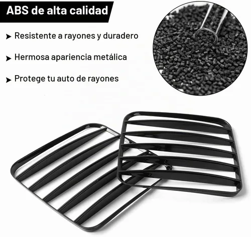 Vista 4 de Hoolcar Cubiertas de lámpara de luz trasera de ABS, protector de luz trasera para Jeep Renegade 2016-2021, Negro