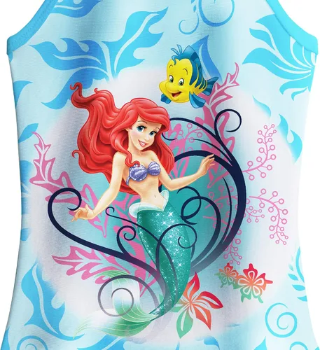 Vista 5 de Traje de baño de sirena para niñas, pequeña princesa con volantes, traje de baño de una pieza, vacaciones de verano para niños de 3 a 7 años