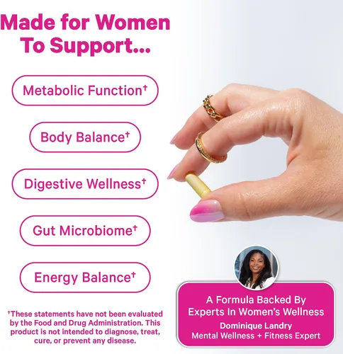Vista 3 de Pink Stork Berberina 500 mg - Activador metabólico diario AMPK - 500 mg de metabolismo + apoyo para la salud intestinal para mujeres - probado por