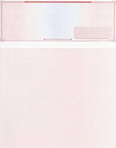 Vista 11 de 50 cheques en blanco de alta seguridad - Comprobaciones de computadora para QuickBooks en la parte superior (marrón laberintado) Peso del papel # 70