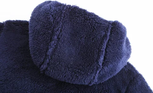 Vista 8 de Chaqueta sherpa de forro polar suave con capucha y cremallera completa para niña