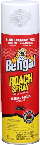 Vista 8 de Bengal Spray para Cucarachas, Aerosol en Spray Seco Sin Olor y Sin Manchas, 9 Onzas