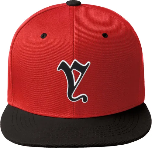 Vista 947 de Daxton Gorra clásica con visera de billete plano con letras del alfabeto inglés antiguo de la A a la Z