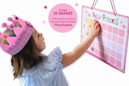 Vista 8 de Tickle & Main Juego de entrenamiento para orinal de princesas, multicolor, juego ajustable de 3 piezas, tabla magnética de entrenamiento para ir al