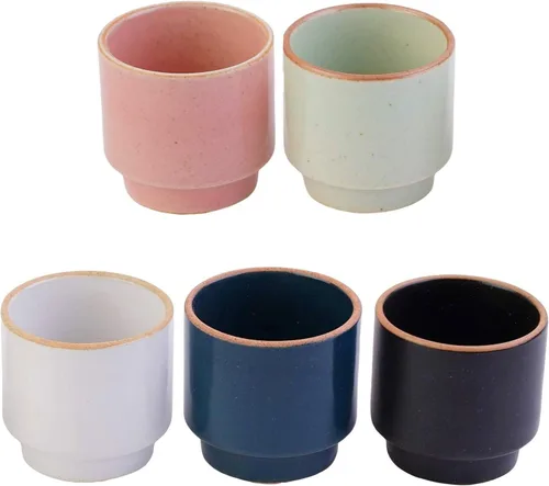 Vista 10 de LENITH ] Juego de vasos de chupito coreanos Soju, 1.7 onzas, vidrio transparente con carácter, vidrio en forma de corazón para whisky, tequila