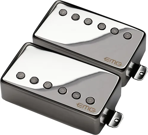 Vista 4 de EMG JH James Hetfield Signature - Juego de pastillas para guitarra, color negro y cromado Negro chrome