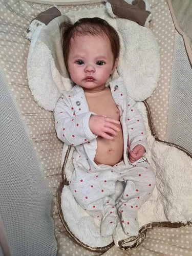Vista 3 de Zero Pam Muñecas de bebé renacidas de silicona cuerpo completo 18 pulgadas impermeables anatómicamente correctas muñeca de bebé de silicona bebés