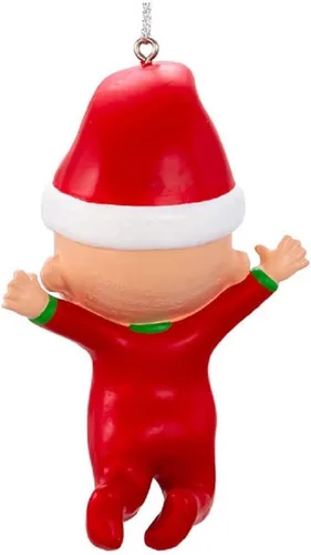 Vista 3 de Cocomelon™ Molde soplado JJ con adorno de sombrero de Santa