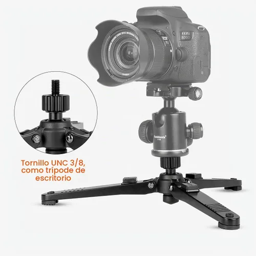 Vista 6 de Koolehaoda Soporte base monopie con patas plegables rápidas para video DSLR