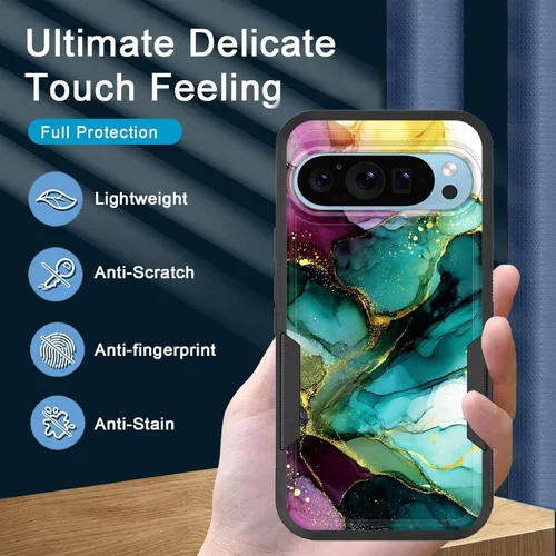 Vista 4 de Funda para Pixel 11 Pro XL, resistente de doble capa híbrida de policarbonato duro de goma suave a prueba de golpes para Google Pixel 11 Pro XL 6.8
