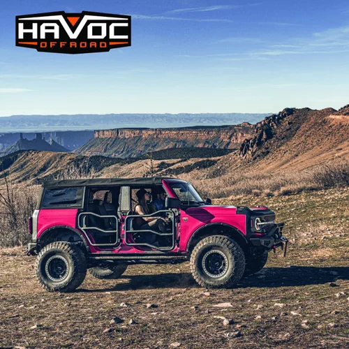 Vista 2 de Havoc Offroad TrailCrawler Steps Par de acero, negro HFB-06-001 Compatible con Ford Bronco 2021-2024 de 2 puertas