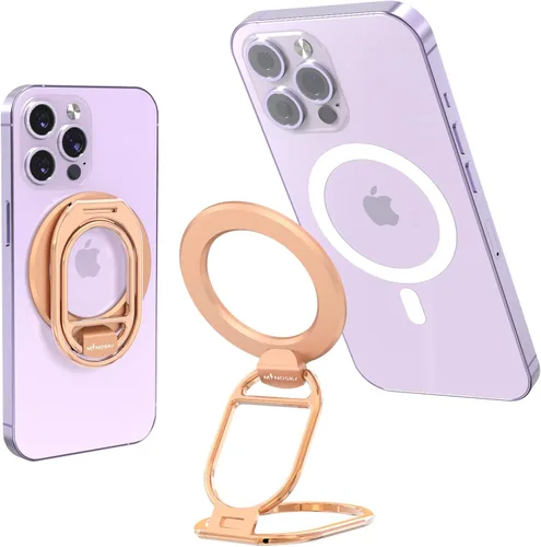 Vista 9 de Mindsky Soporte de Anillo Magnético de Doble Cara para Teléfono Compatible con Fundas Magsafe iPhone 12 13 14 15 Serie (Dos Imanes)