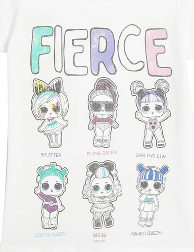 Vista 2 de MGA Entertainment L.o.l Surprise Cutie Squad - Camiseta sólida para niña, Rosa claro