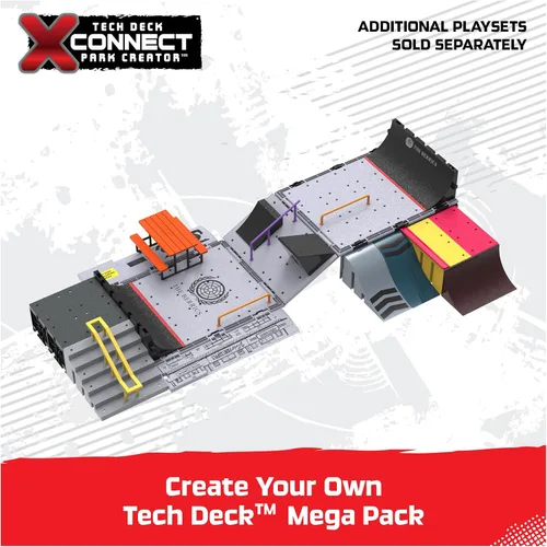 Vista 6 de TECH DECK, The Berrics Transforming Park, X-Connect Park Creator, set de juego plegable de 30 pulgadas de ancho con almacenamiento y monopatín