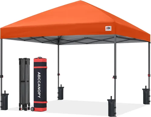 Vista 54 de ABCCANOPY Toldo desplegable – Tienda de campaña portátil para patio al aire libre resistente para patio trasero y terraza con 4 bolsas de arena Beige