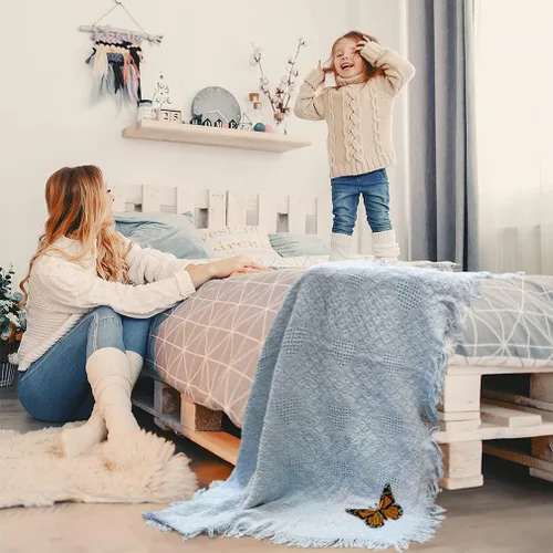 Vista 5 de Ropa de cama de bebé, mantas de bebé para niños y niñas, diseño de mariposa monarca