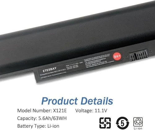 Vista 4 de ETESBAY X121E E120 42T4947 42T4948 84+ 63Wh Reemplazo de batería para portátil Lenovo IBM Thinkpad Edge E125 E130 E135 E145 E320 E325 E330 E335 L330