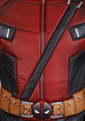 Vista 6 de Marvel - Disfraz de Deadpool de lujo para adultos, disfraz de superhéroe de Halloween para hombres, con licencia