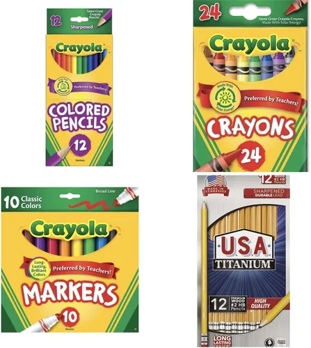 Vista 2 de Back to School Back To School Supplies Kit Suministros de primer grado a 5º grado Elementos esenciales para el primer día de clases
