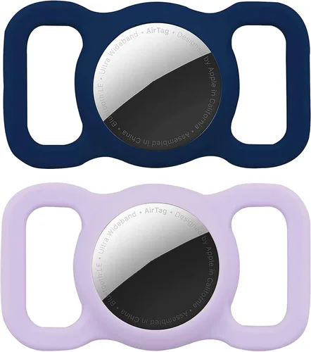 Vista 8 de Funda protectora para collar de perro, funda compatible con Apple Air Tag, impermeable, para rastreador GPS, ligera, suave, antiarañazos, Negro