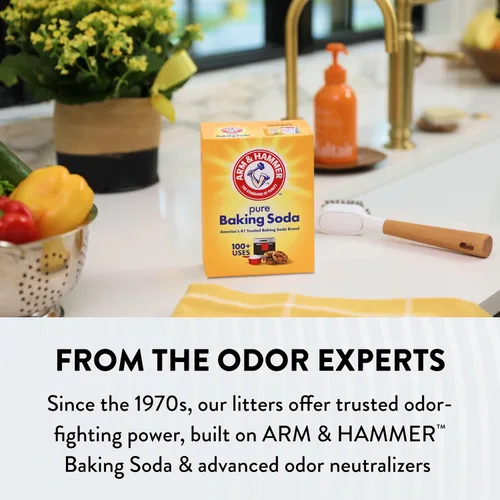Vista 8 de ARM & HAMMER Hardball Arena Ligera de Platino Multi-Gato Aglomerante para Gatos Control de Olores, Fácil Recogida Sin Desorden, Aroma Flor