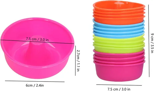 Vista 6 de 16 moldes de rosquilla, molde de silicona para tartas, mini moldes redondos para hornear, 3 pulgadas