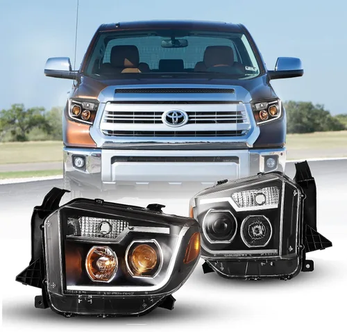 Vista 13 de Luces traseras LED para Toyota Tundra 2014-2021 con señal de giro Lente ahumada con carcasa negra