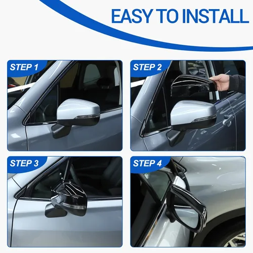 Vista 6 de Cubierta de espejo retrovisor de puerta compatible con Subaru Forester 2019-2024/XV 2019-2022, cubierta de recorte protectora de ABS para espejo