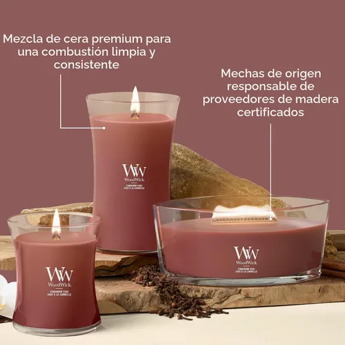 Vista 7 de WoodWick - Vela perfumada Chai de canela, mecha, 16 onzas Canela Chai