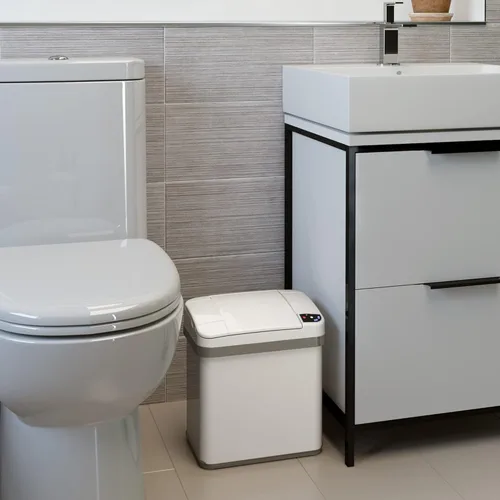 Vista 5 de iTouchless - Contenedor de basura de 4 galones con sensor, filtro de olor AbsorbX y ambientador de aire