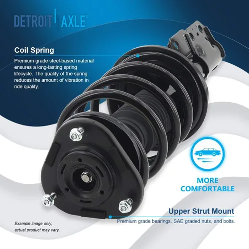 Vista 3 de Detroit Axle - Soporte delantero izquierdo para Toyota Matrix Pontiac Vibe 03-08, puntal lateral del conductor con resorte helicoidal 2003 2004 2005