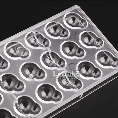 Vista 3 de 21 cavidades botella calabaza cucurbit maní forma policarbonato PC chocolate molde cubo hielo molde chocolate chocolate hacer moldes DIY
