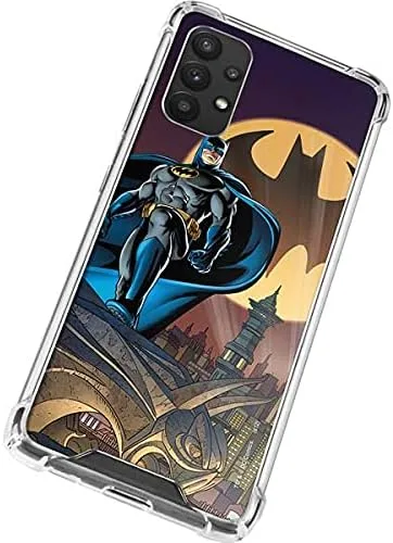 Vista 2 de Skinit Funda transparente compatible con Galaxy A32 5G – Diseño oficial de DC Comics Batman in The Sky