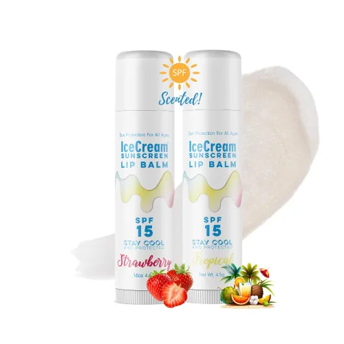 Vista 23 de IceCream Bálsamos labiales con protector solar, protector solar para labios, protector solar resistente al agua para labios, cuidado de labios