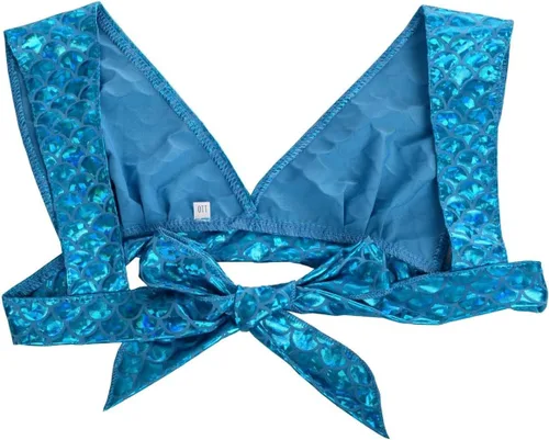 Vista 3 de Lito Angels - Traje de baño con cola de sirena para niñas (3 piezas)