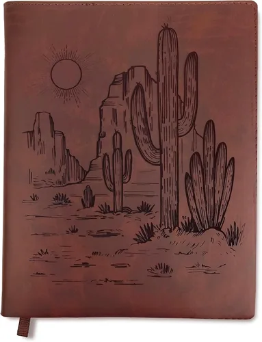 Vista 10 de Diario de cuero de Sunny Lark con alas de ángel Diario de cuero rellenable para mujeres y hombres Diario de oración espiritual con alas de ángel