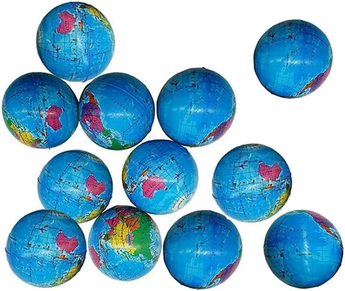 Vista 5 de Mini bolas de estrés de globo exprimible de 2.48 pulgadas, bolas de alivio de tensión, recuerdo de fiesta, bola de globo de PU suave