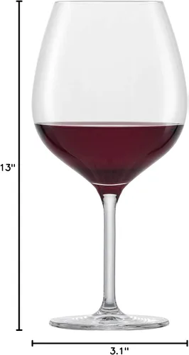 Vista 5 de Schott Zwiesel Tritan - Juego de 6 copas de cristal para banquetes de cristal color burdeos, 21.3 onzas