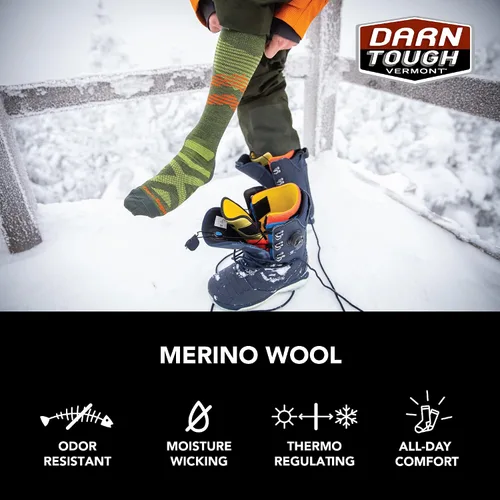Vista 5 de Darn Tough Hombre Function X OTC Peso Medio con Espinillera Acolchado (Estilo 8044)
