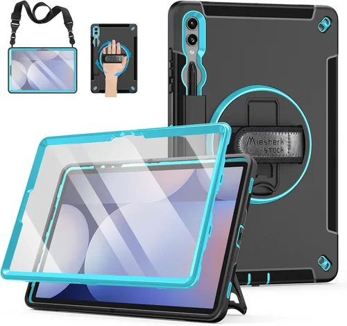 Vista 24 de Funda para Galaxy Tab S6 Lite de 10.4 pulgadas 2024/2022/2020: funda de TPU de grado militar a prueba de golpes con protector de pantalla - soporte