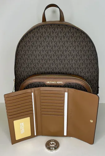 Vista 3 de MICHAEL Michael Kors Jaycee - Mochila grande con bolsillo con cremallera y gancho para cartera triple grande